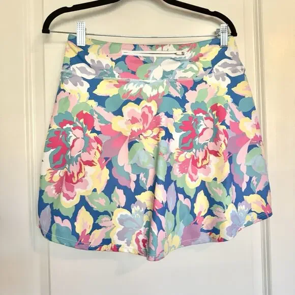 Boston Proper Skirt Skort Womens Sz 6 Pink Floral Lined Mini Retro Tennis Resort - Picture 5 of 16
